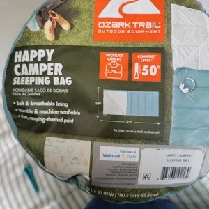 Ozark Trail Happy Camper 50-Degree Warm Weather Rectangular Sleeping Bag